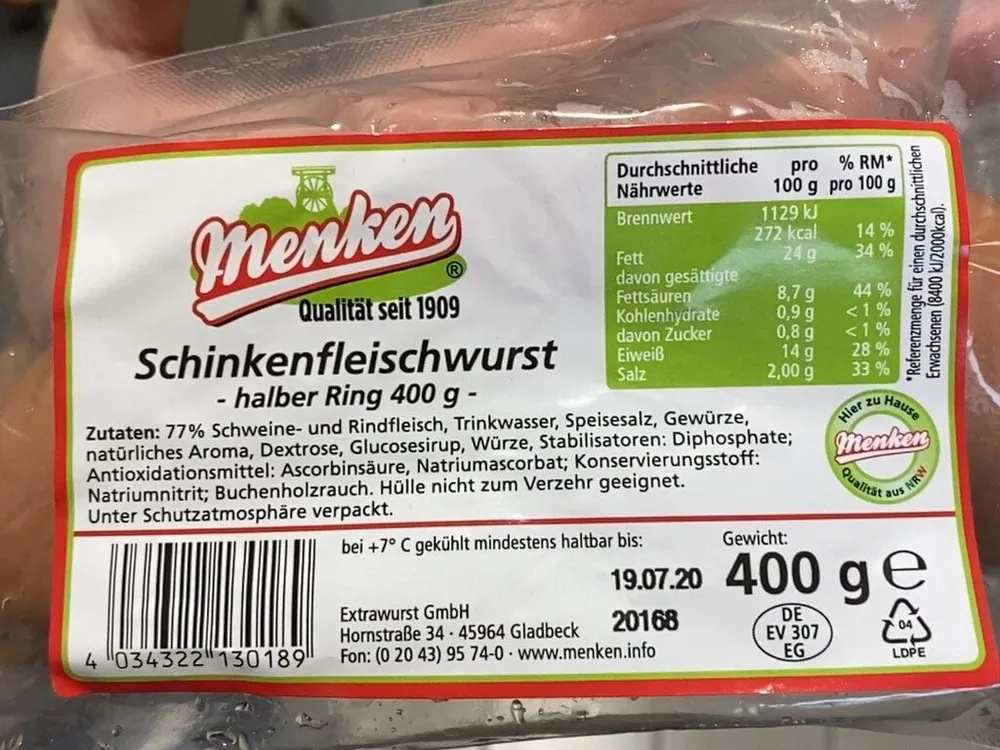 Schinkenfleischwurst
