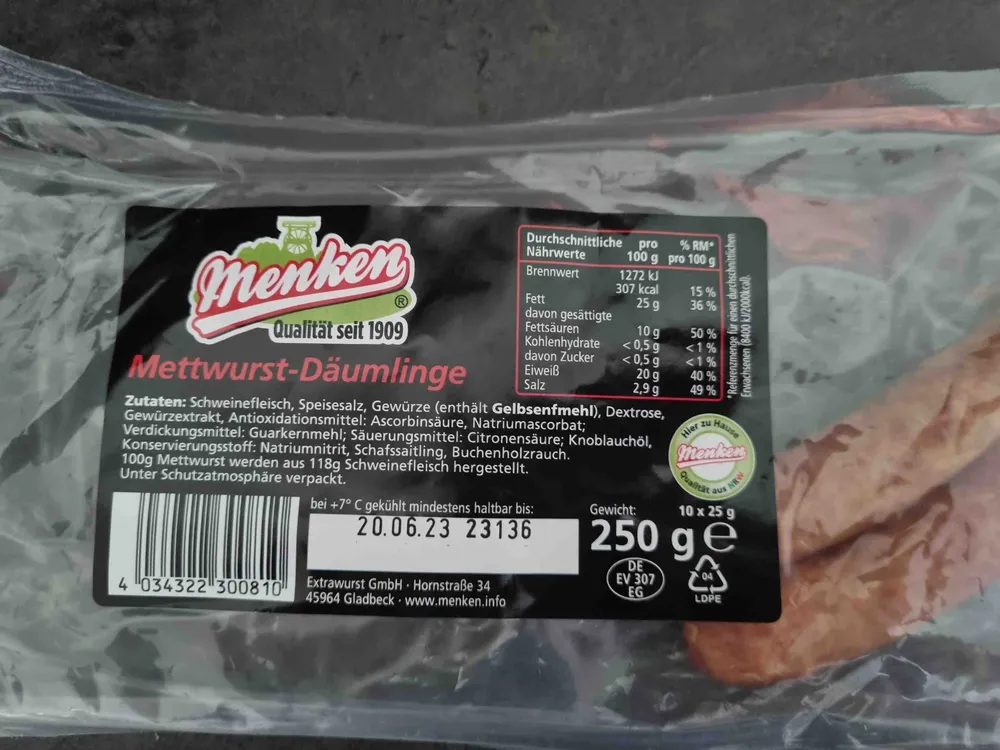 Mettwurst Däumlinge