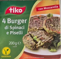 4Burger di spinaci e piselli