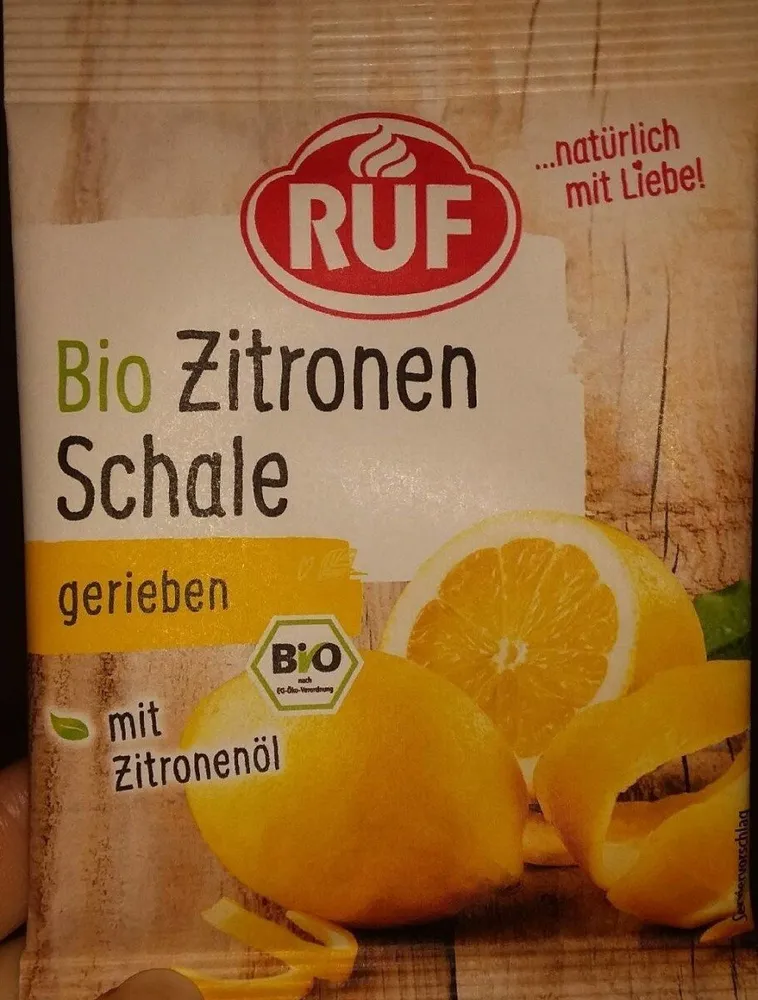 Bio Zitronenschale gerieben