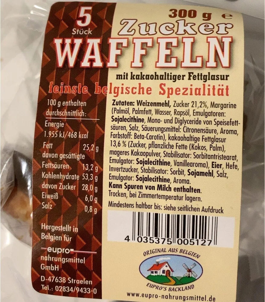Zuckerwaffeln, Schoko