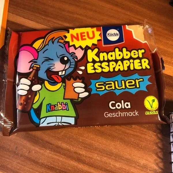 Knabber Esspapier, Cola Geschmack
