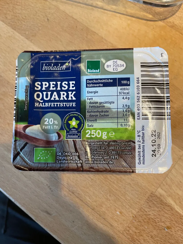 SPEISE QUARK HALBFETTSTUFE
