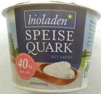 Speisequark mit Sahne