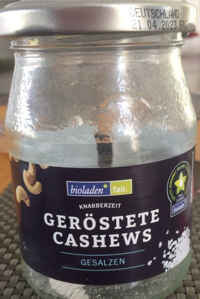 Geröstete Cashews gesalzen