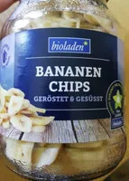 Bananen Chips, geröstet und gesüßt