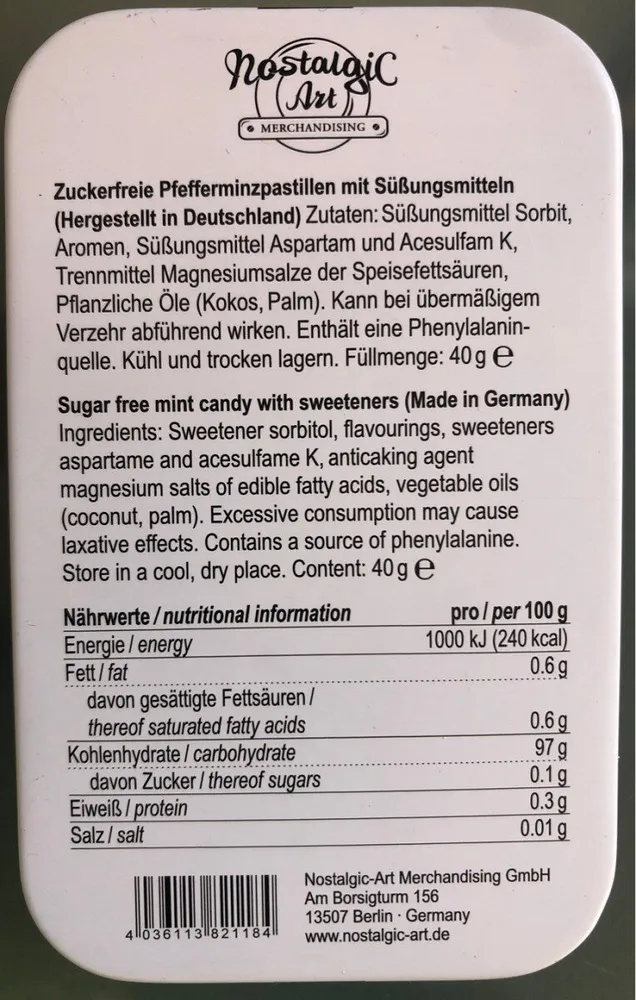 Bonbons à la menthe