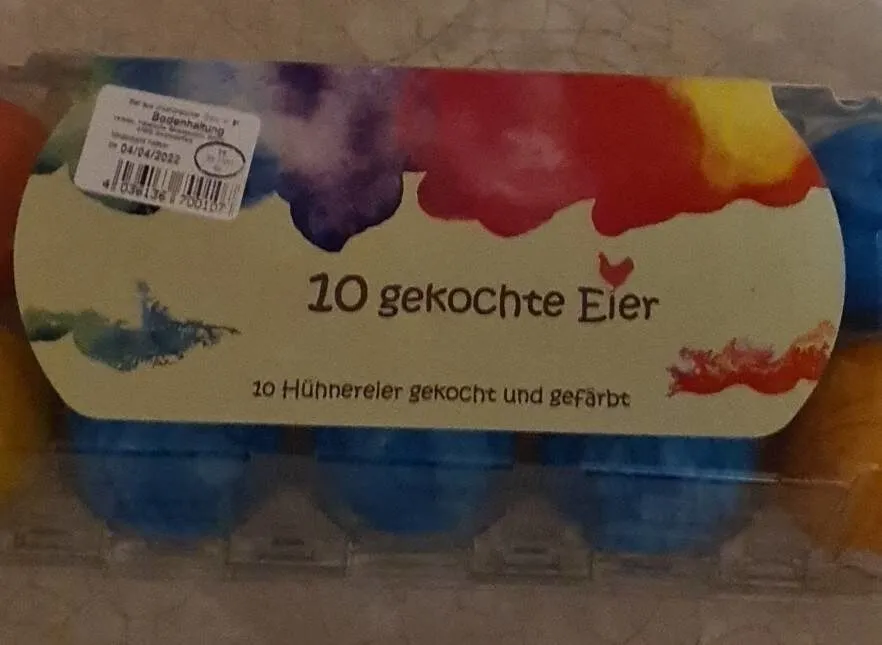 Gekochte bunte Eier