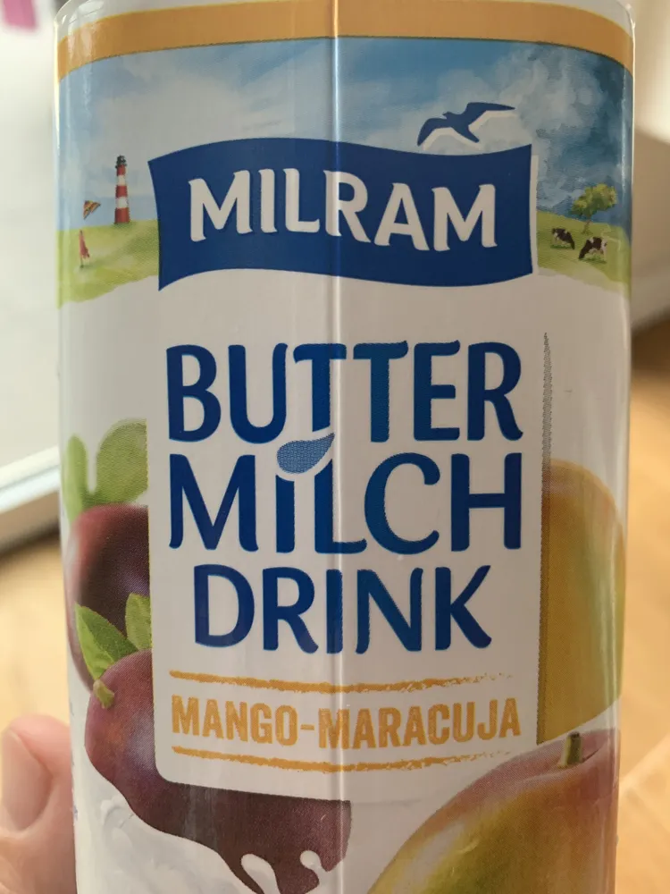 Butter Milch drink mango maracuja