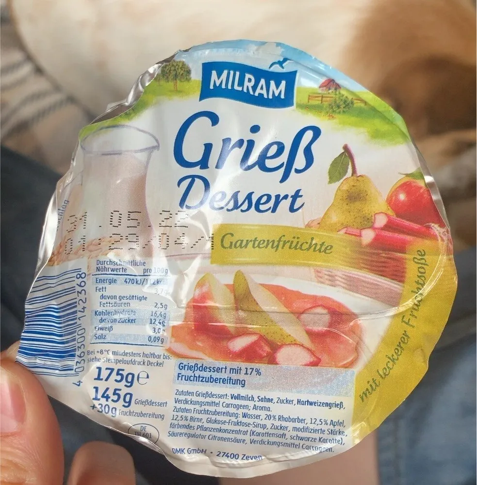 Grieß Dessert Gartenfrüchte