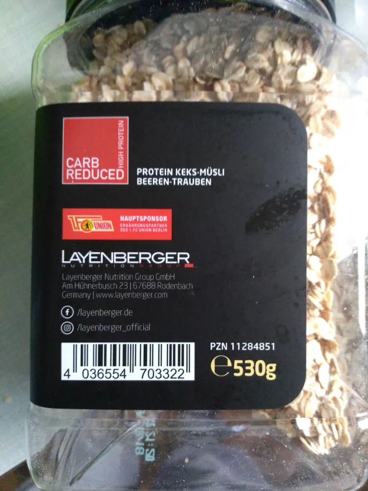 Protein Keks-Müsli Beeren-Trauben