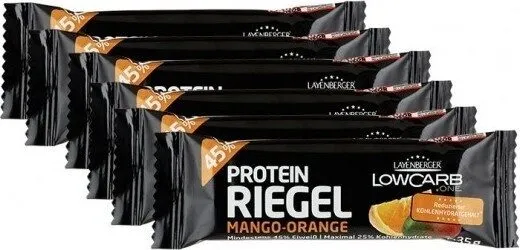Layenberger Lowcarb. one Protein Riegel, Mango-orange, 6 X
