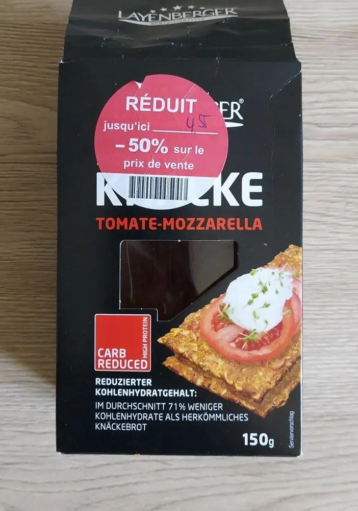High Protein Knacke Tomate-Mozzarella