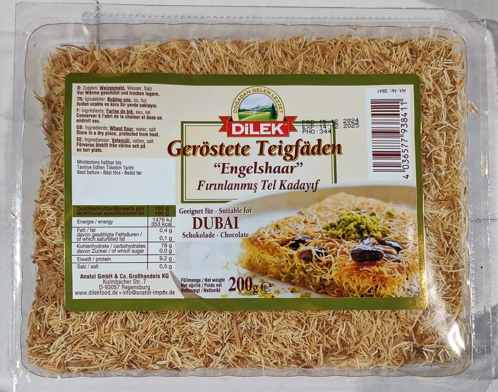 Geröstete Teigfäden - Engelshaar / Kadayif