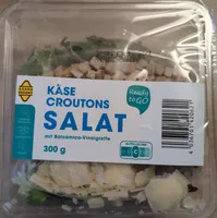 Käse Croutons Salat mit Balsamico-Vinaigeette