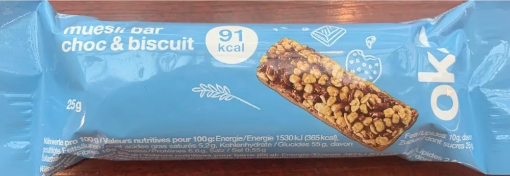 muesli bar choc & biscuit