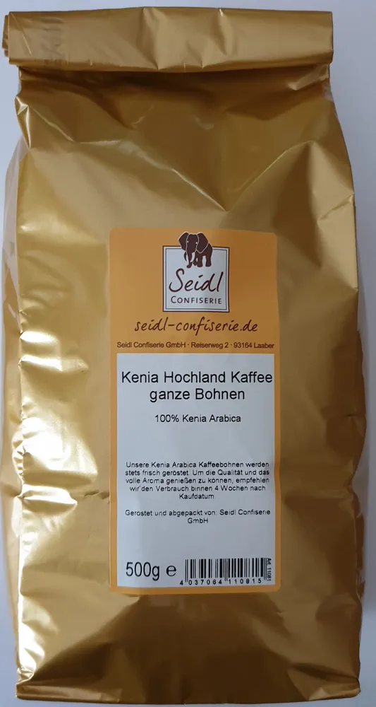 Kenia Hochland Kaffee ganze Bohnen
