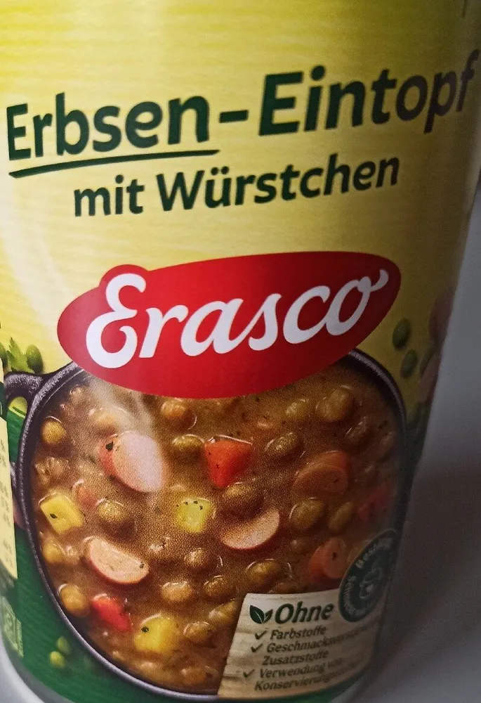 Erbsen-Eintopf mit Würstchen