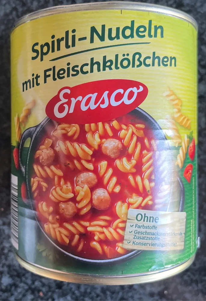 Spirli-Nudeln mit Fleischklößchen