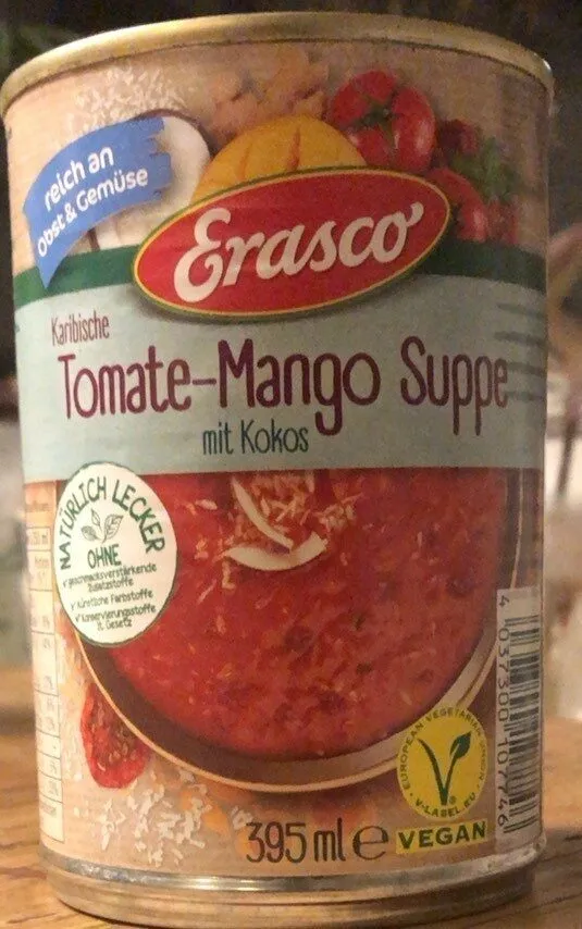 Tomate-Mango Suppe mit Kokos