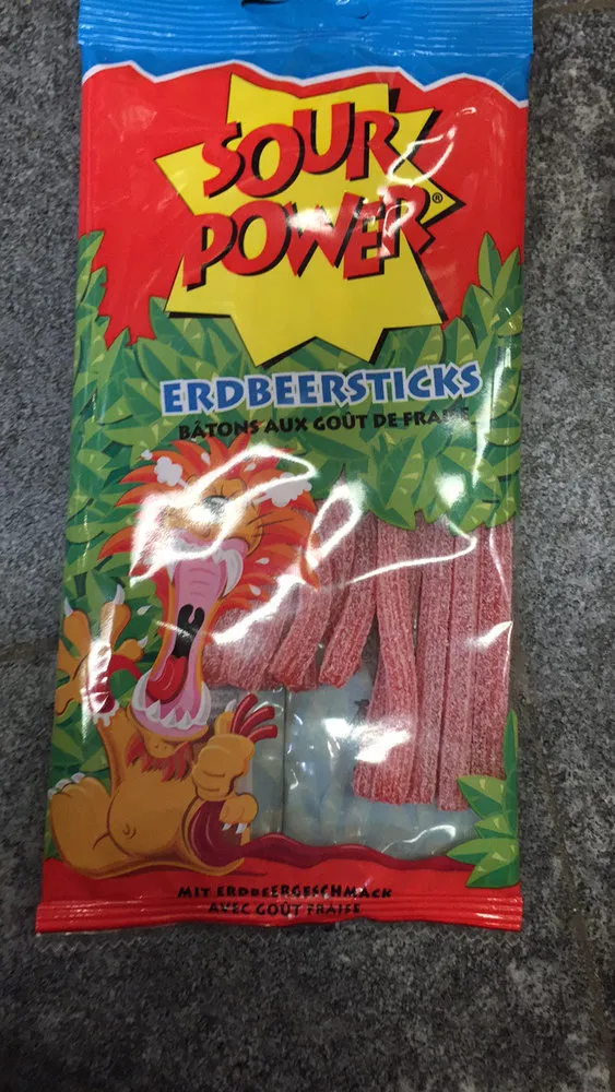 Sour Power : Bâtons aux goût de Fraise