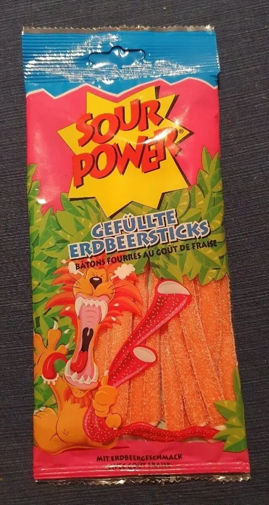 Sour Power "Bâtons fourrés au goût de fraise"