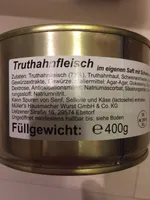 Truthahnfleisch im eigenen Saft mit Schweineschwarten und Rind
