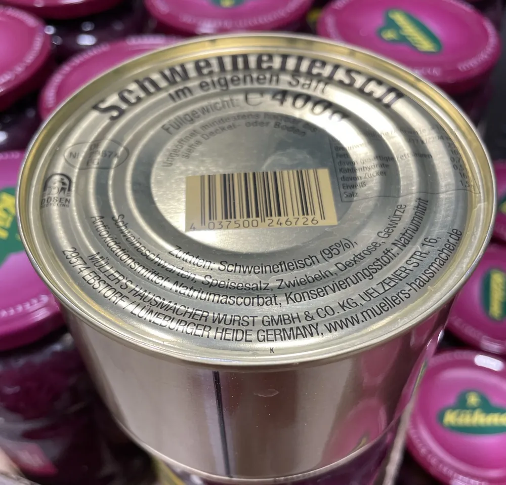 Schweinefleisch im eigenen Saft - Dose 400g