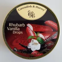 Rhubarb vanilla drops