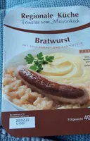 Bratwurst mit Sauerkraut und Kartoffeln