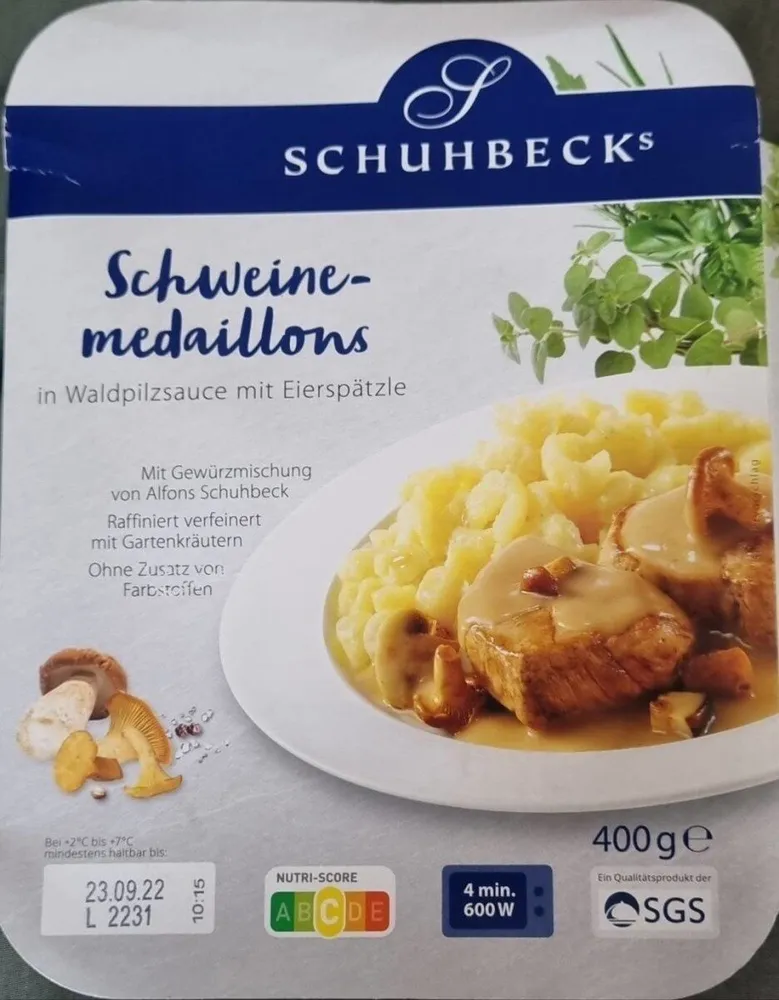Schweinemedaillons in Waldpilzsauce mit Eierspätzle