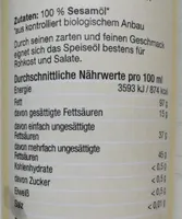 SESAMÖL - ERSTE KALTE PRESSUNG