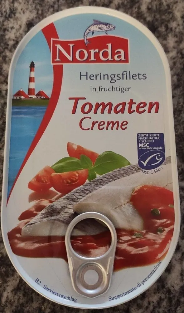 Heringsfilets in fruchtiger Tomaten Creme