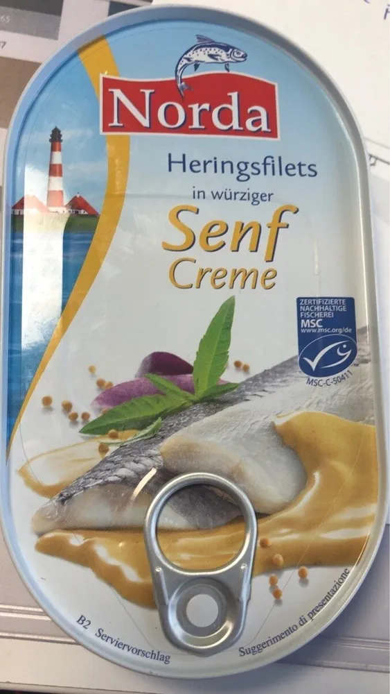 Heringsfilets in würziger Senf Creme