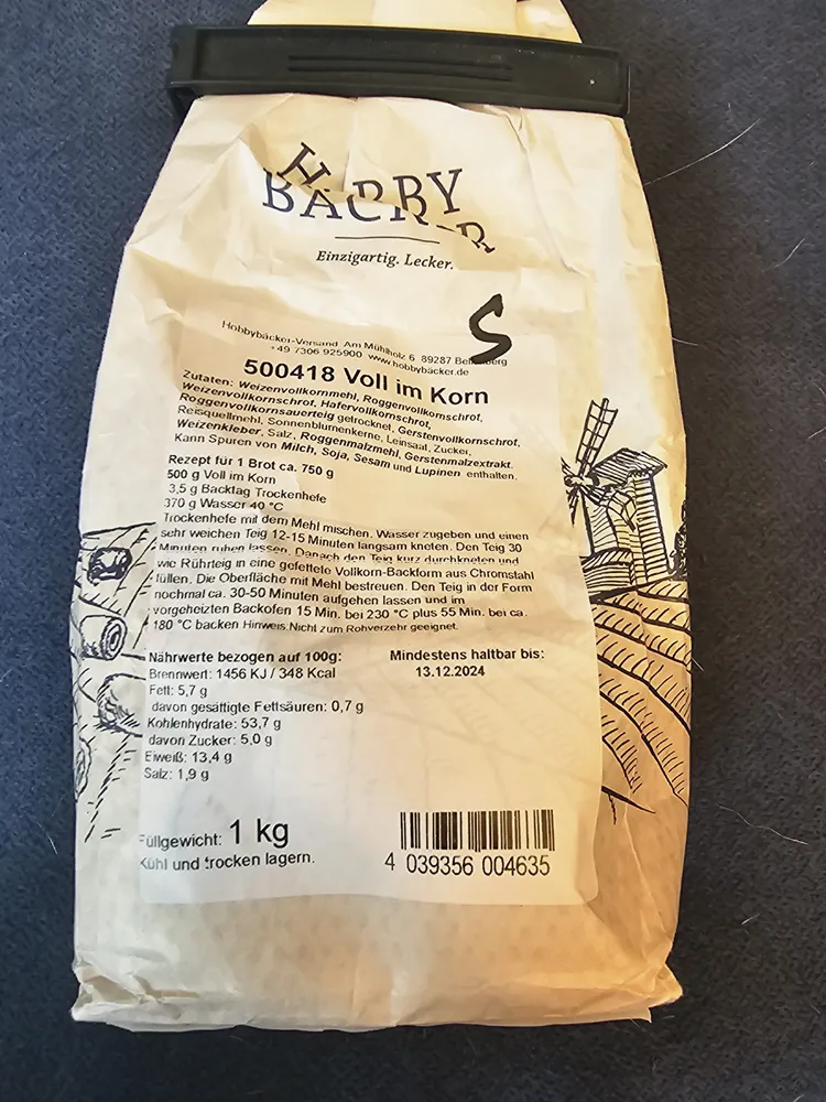 Brotbackmischung Voll im Korn