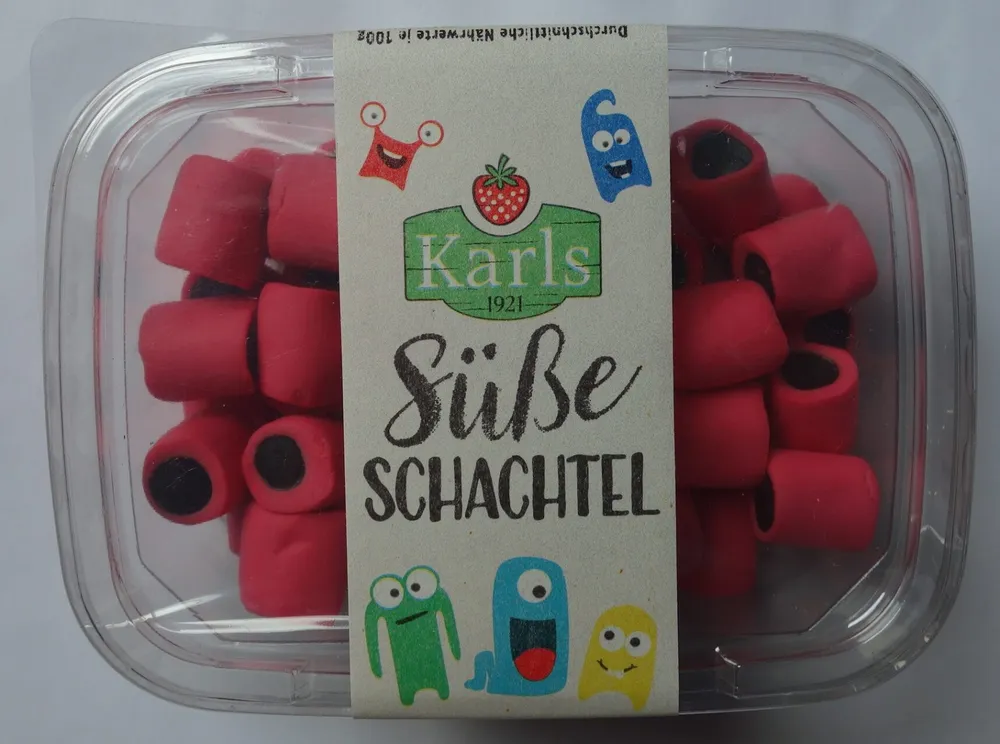 Süße Schachtel - Erdbeer Lakritz Stücke
