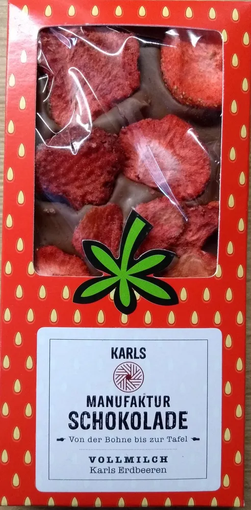 Karls Manufaktur Vollmich Schokolade Erdbeeren