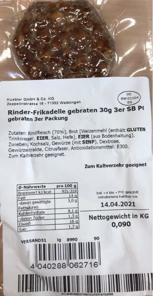 Rinder-Frikadelle