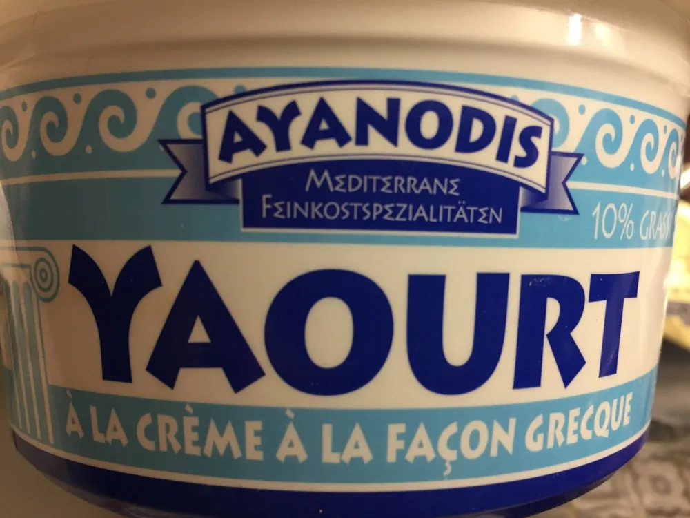 Ayanodis Yogurt 10% 6X500G