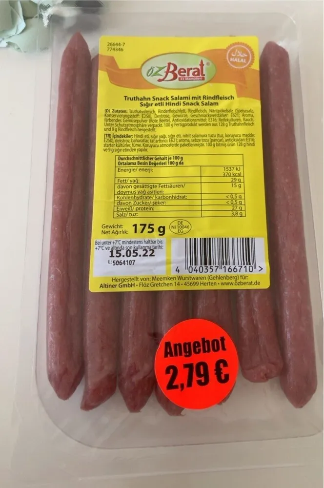 truthahn snack salami