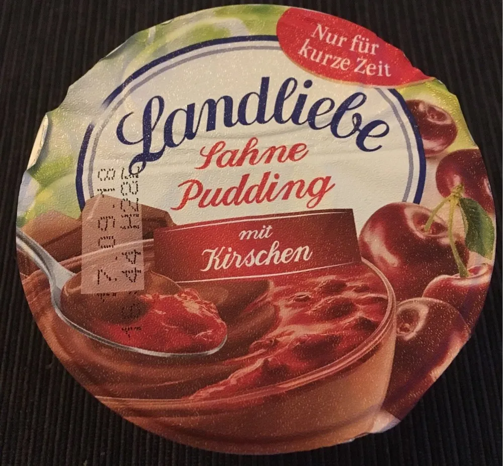 sahne pudding mit kirschen