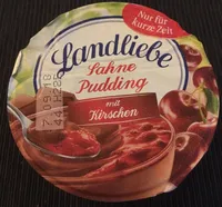 sahne pudding mit kirschen