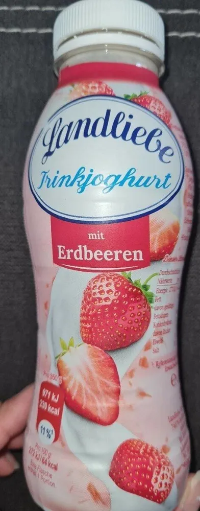 Trinkjoghurt mit Erdbeeren