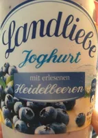 Joghurt mit erlesenen heidelbeeren