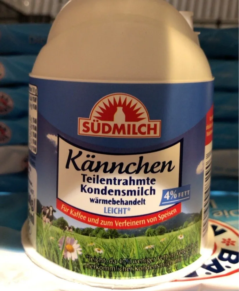Teilentrahmte Kondensmilch