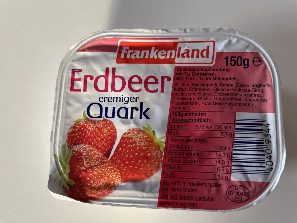 Erdbeer cremiger Quark