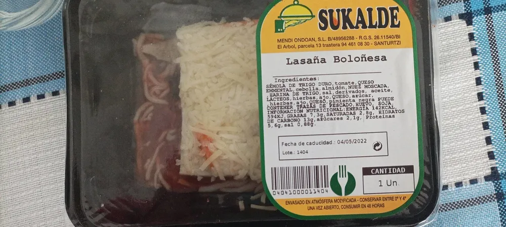 Lasaña boloñesa