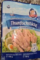 Thunfischstücke in Sonnenblumenöl