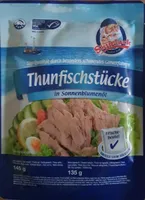 Thunfischstücke in Sonnenblumenöl