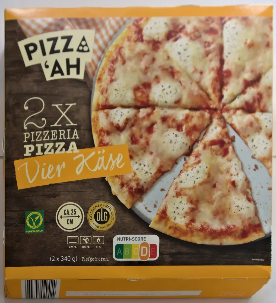 2x Pizza Vier Käse